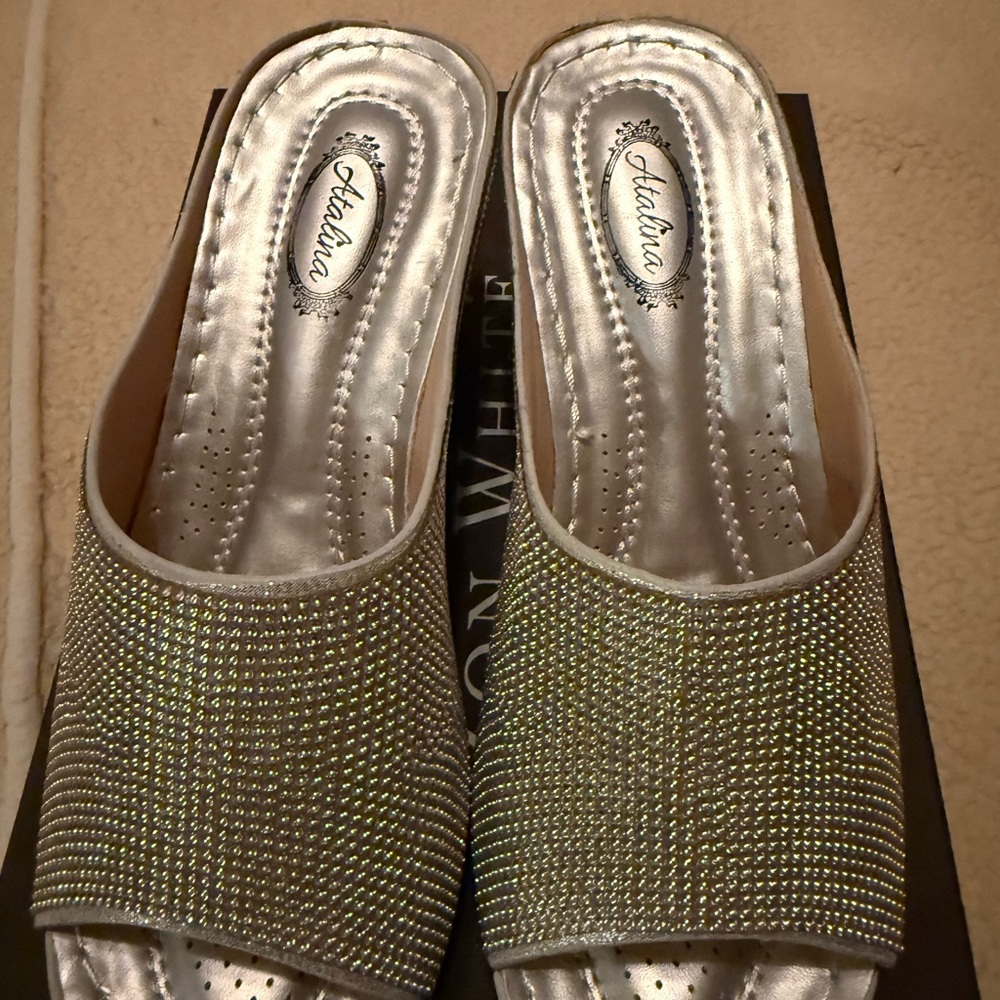 Ashlina Silver Women's Mules size 7